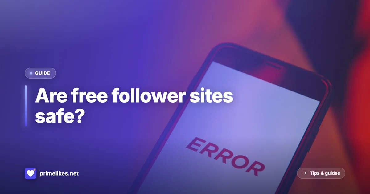How to tell a safe free follower site from a scam